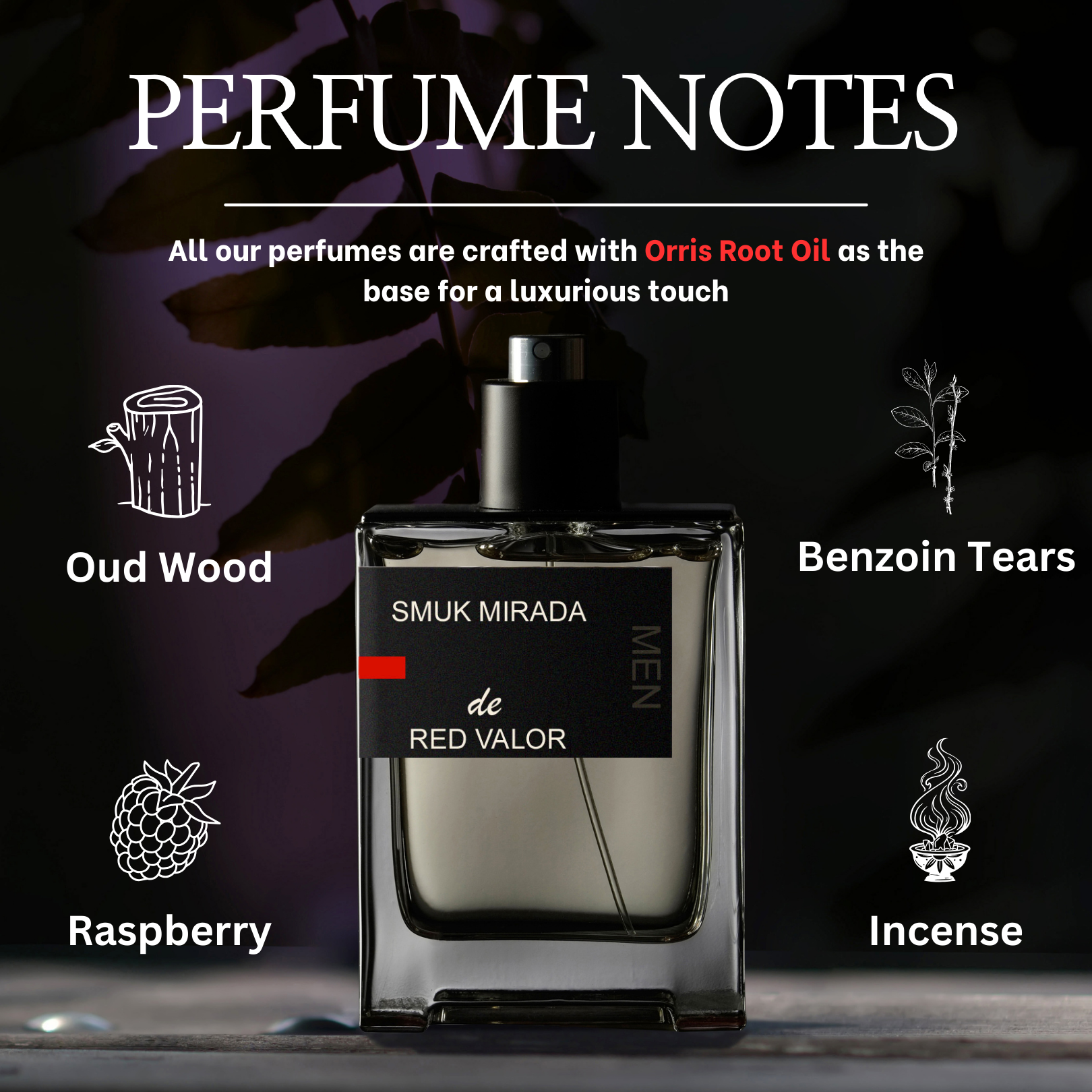 Luxury Perfume Red Valor in Velvet Gift Box